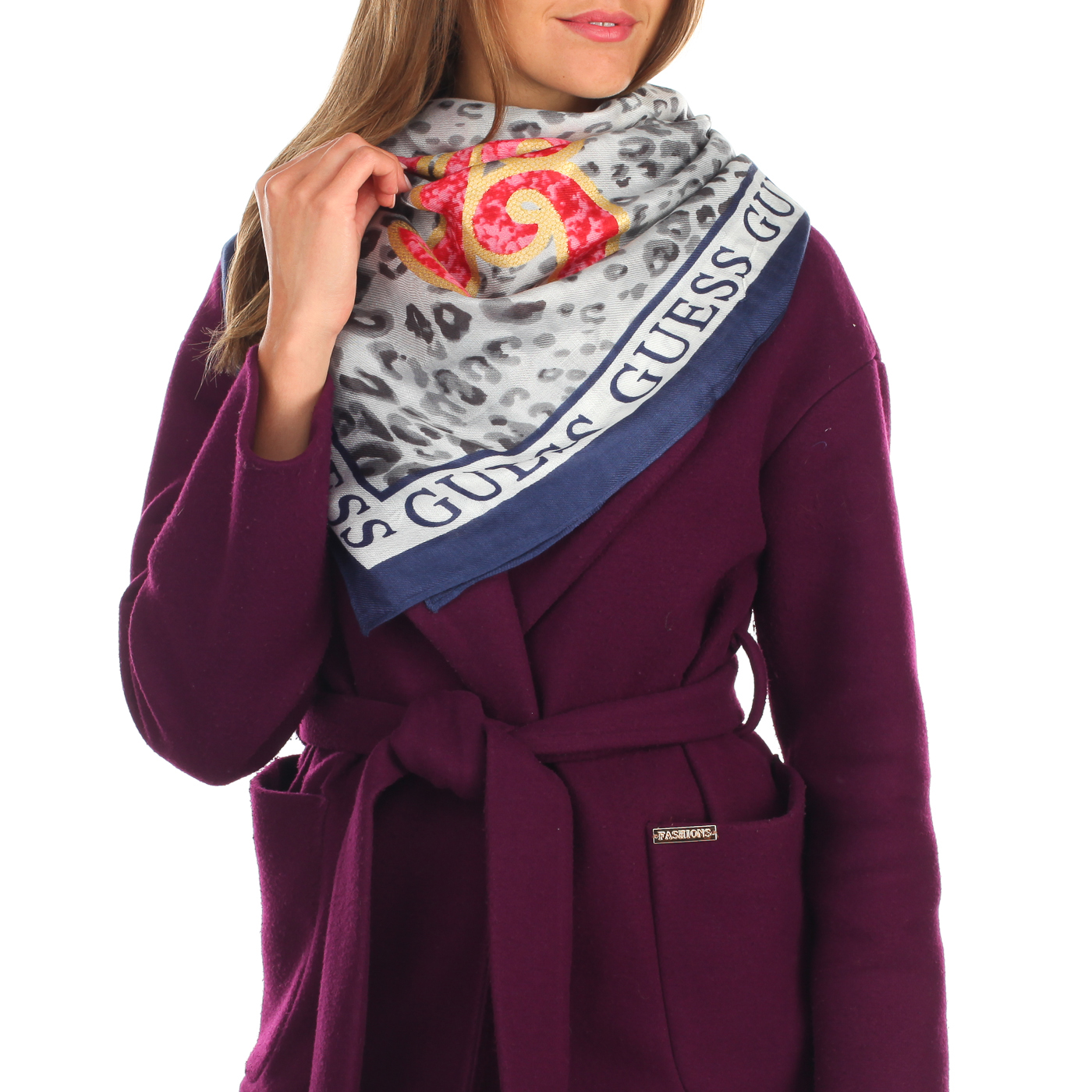 Леопардовый платок Guess 