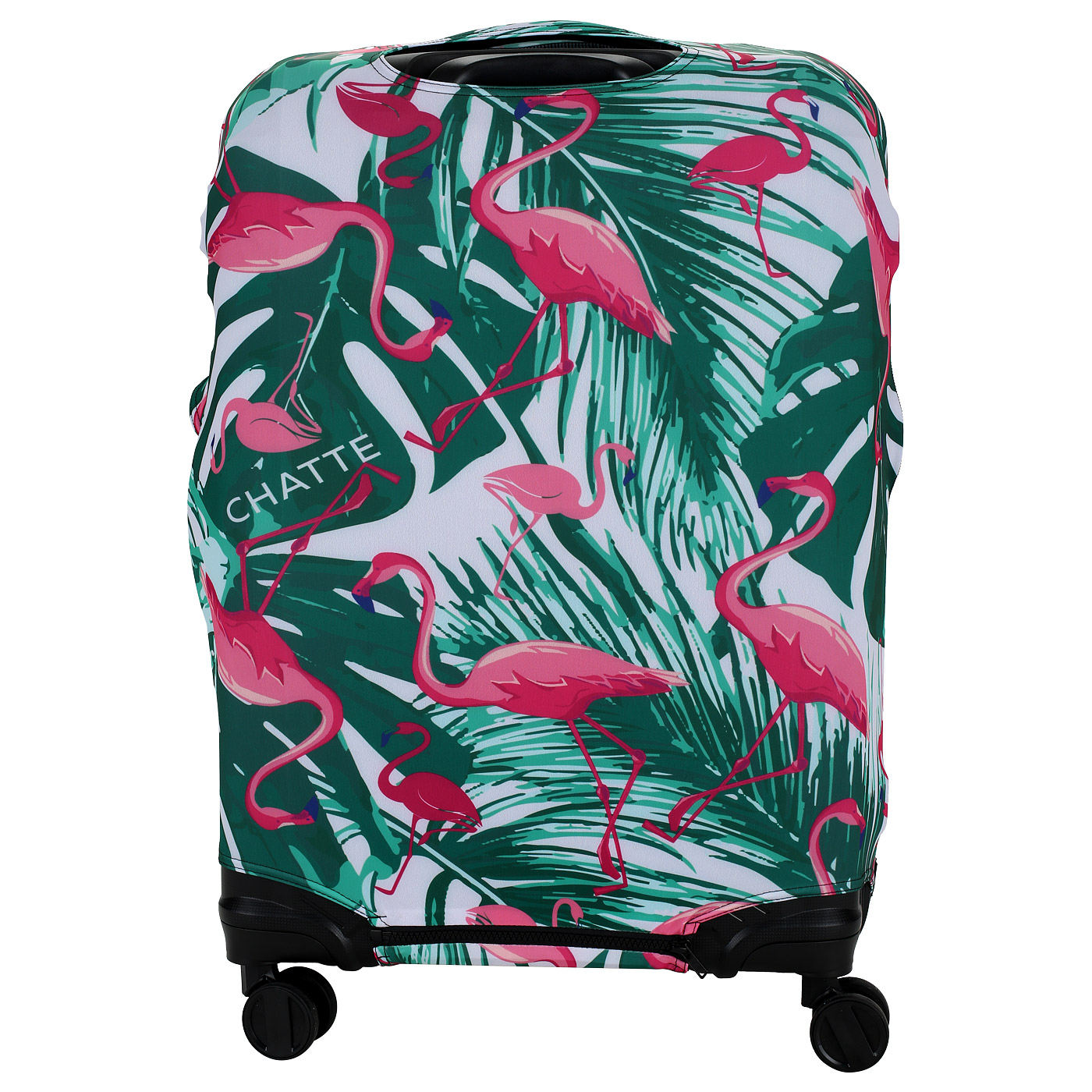Чехол для чемодана с тропическим принтом Chatte Flamingo