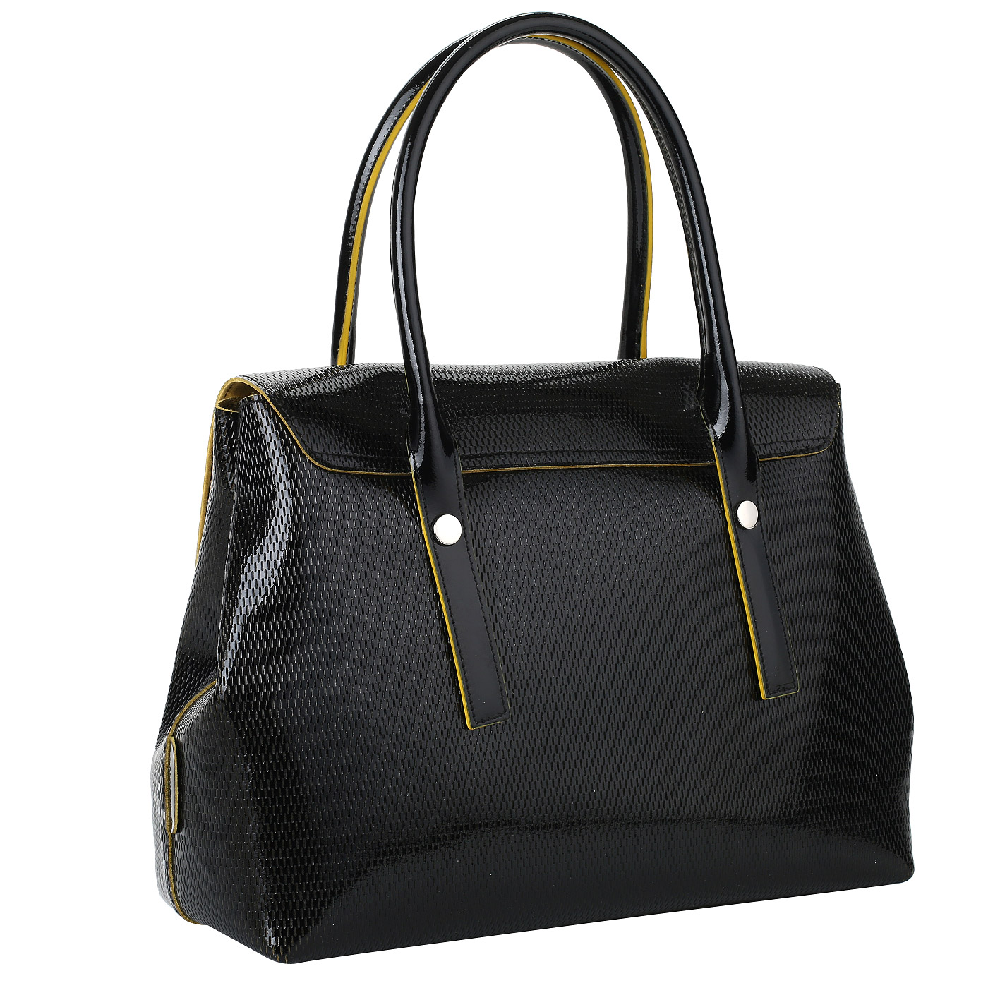 Лакированная сумка из черной кожи Ripani Glassa