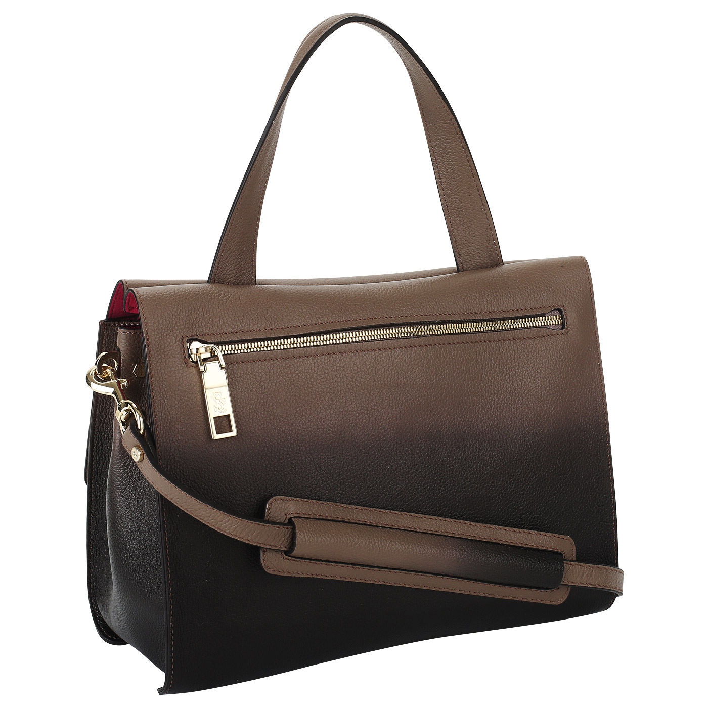 Сумка из зернистой кожи Carlo Salvatelli Gemma