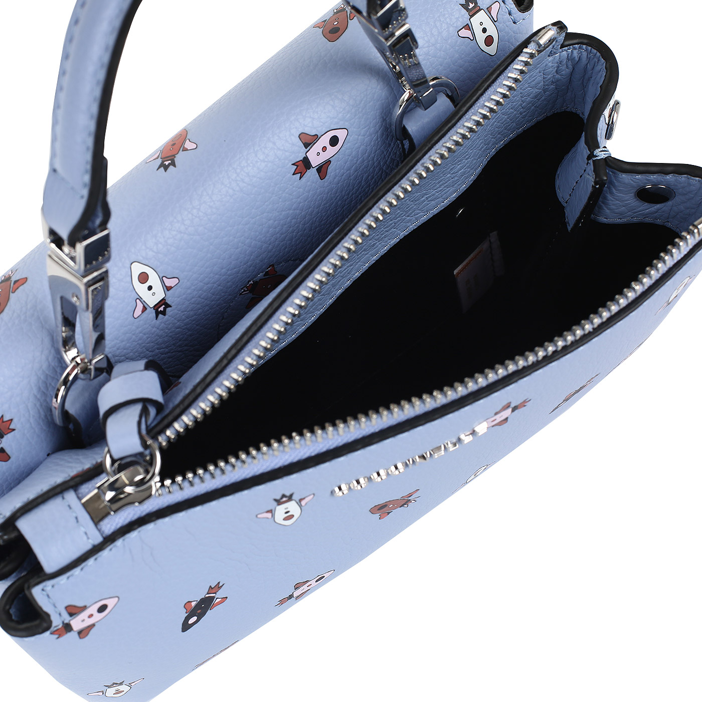 Кожаная сумочка с принтом Coccinelle Arlettis Razzo print