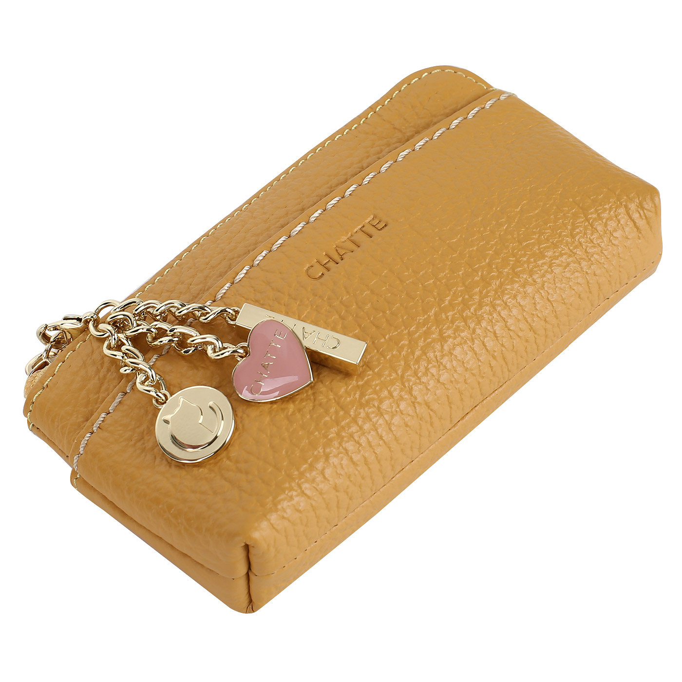 Женская кожаная ключница с кармашками Chatte Amelie