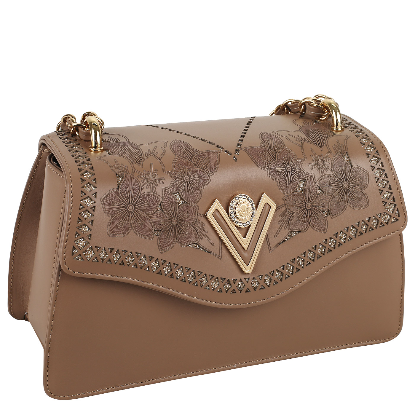 Сумка через плечо с цепочкой Valentino Orlandi Violet