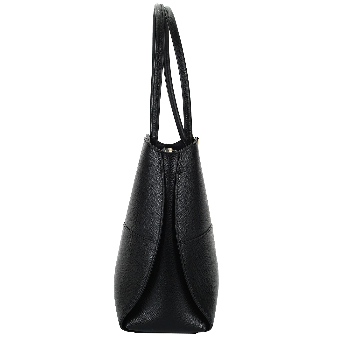 Аккуратная сумка из черного сафьяна Ripani Pralina