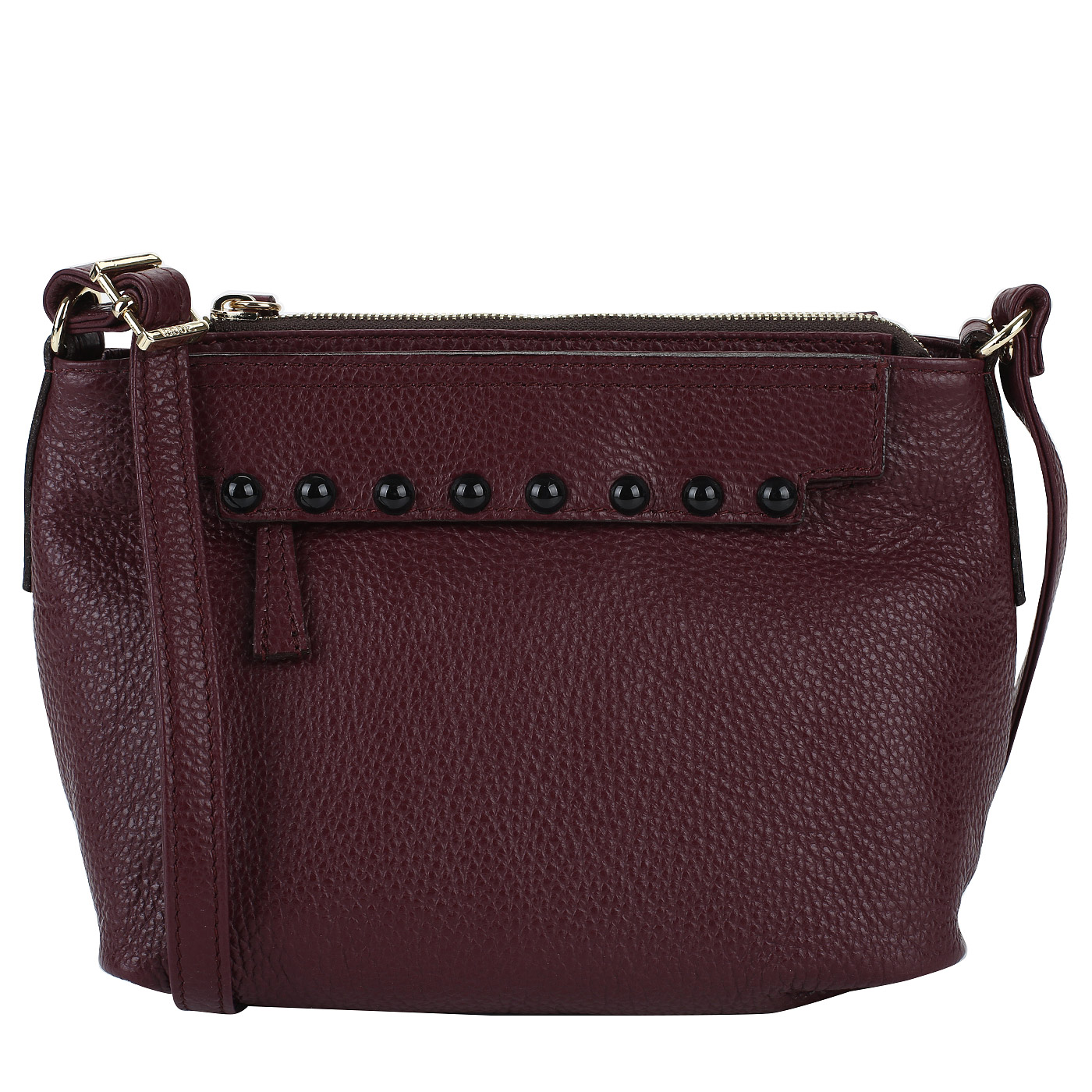 Bruno Rossi Бордовая кожаная сумочка