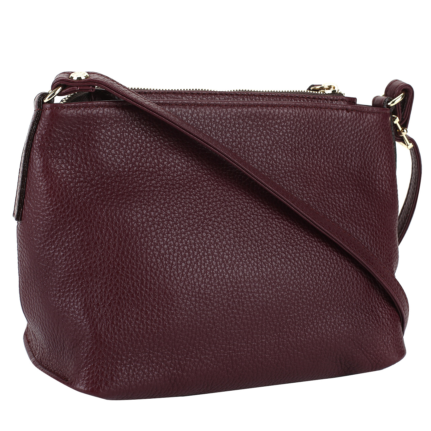 Бордовая кожаная сумочка Bruno Rossi 