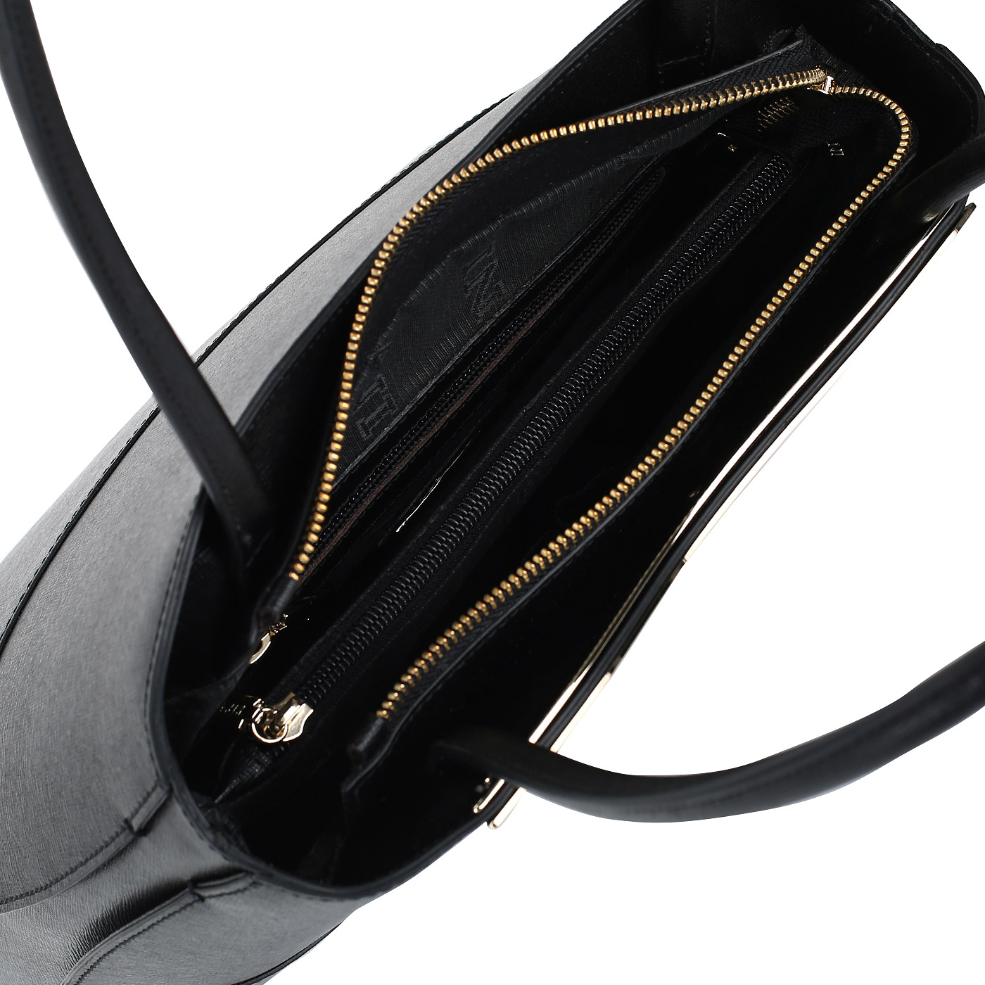 Аккуратная сумка из черного сафьяна Ripani Pralina