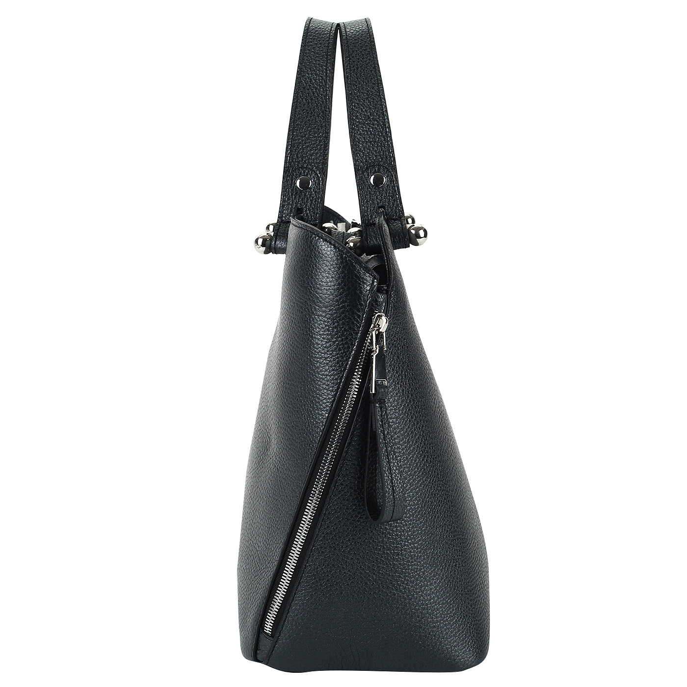 Черная женская сумка из натуральной кожи Chatte Marseille