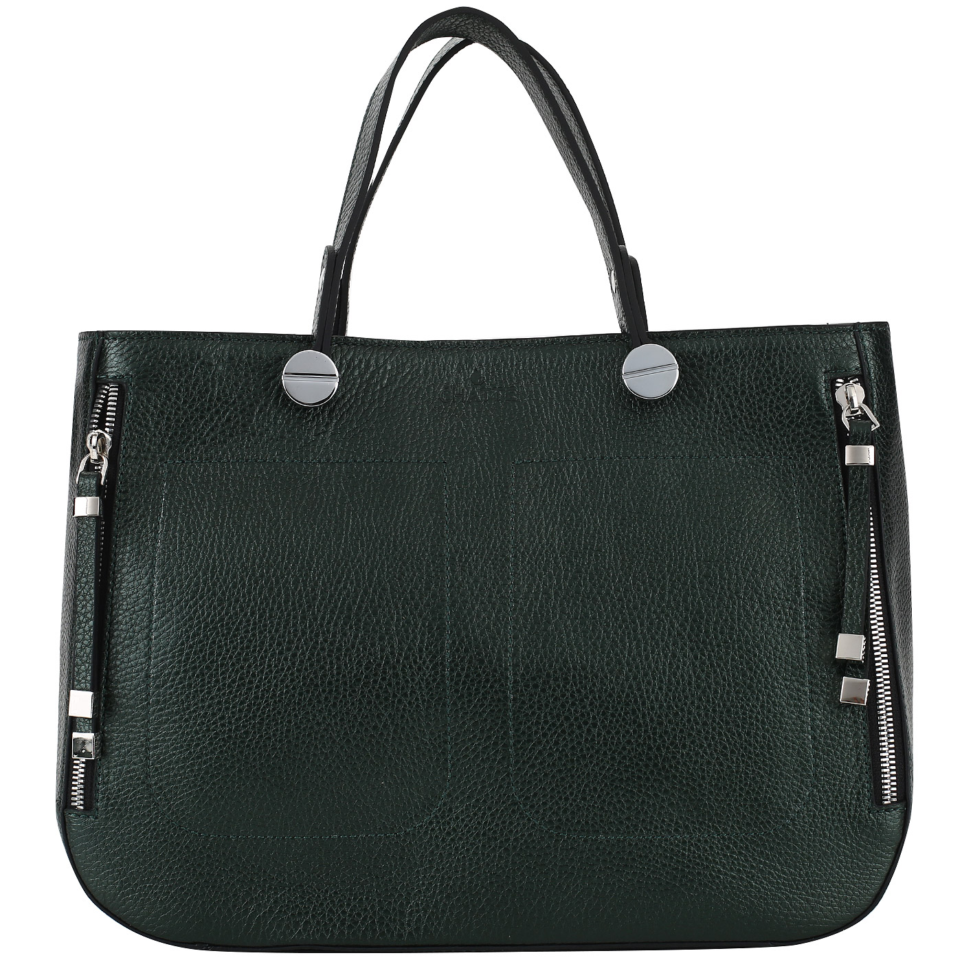 Chatte Зеленая кожаная сумка на молнии