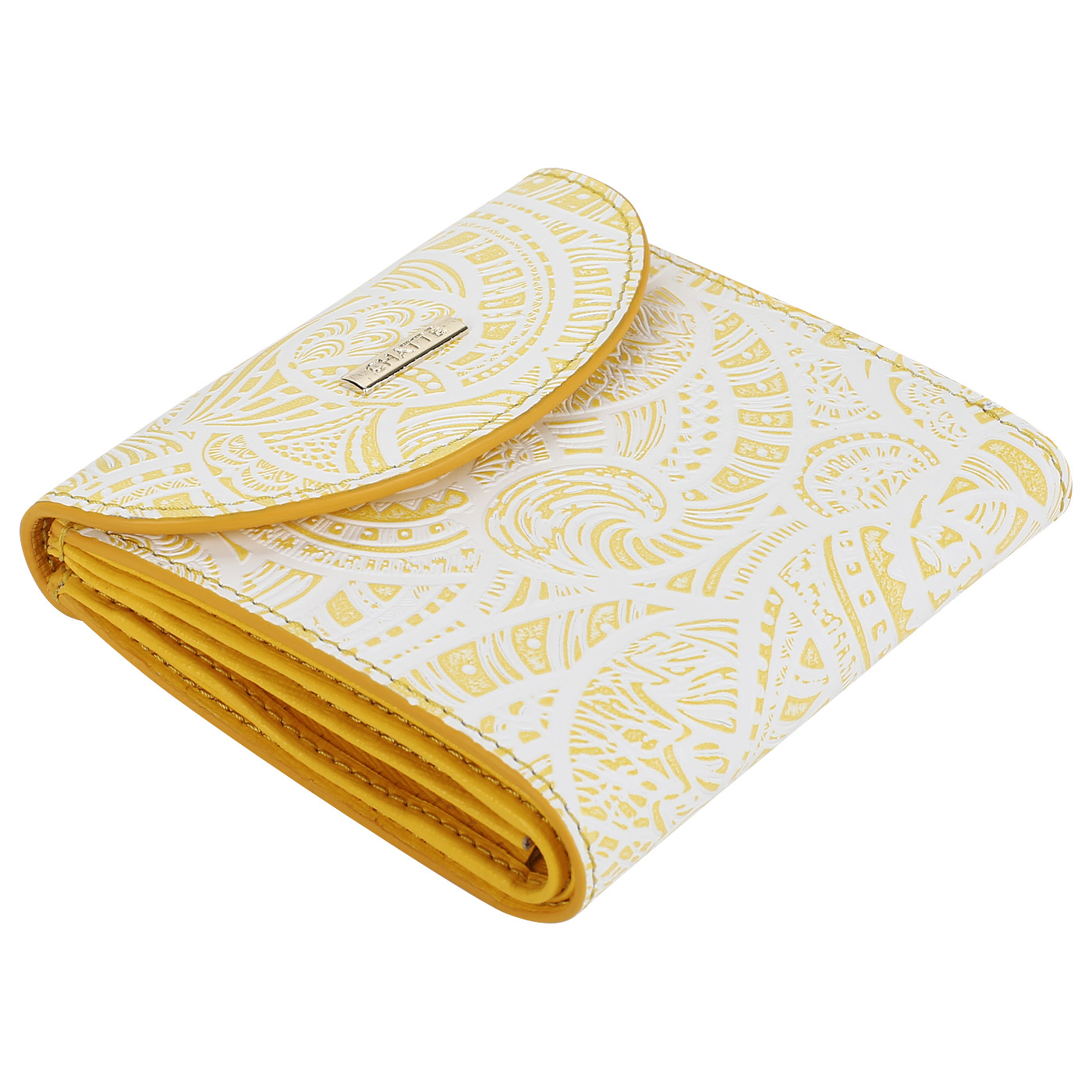 Кошелек с желтым тиснением Chatte Bloom