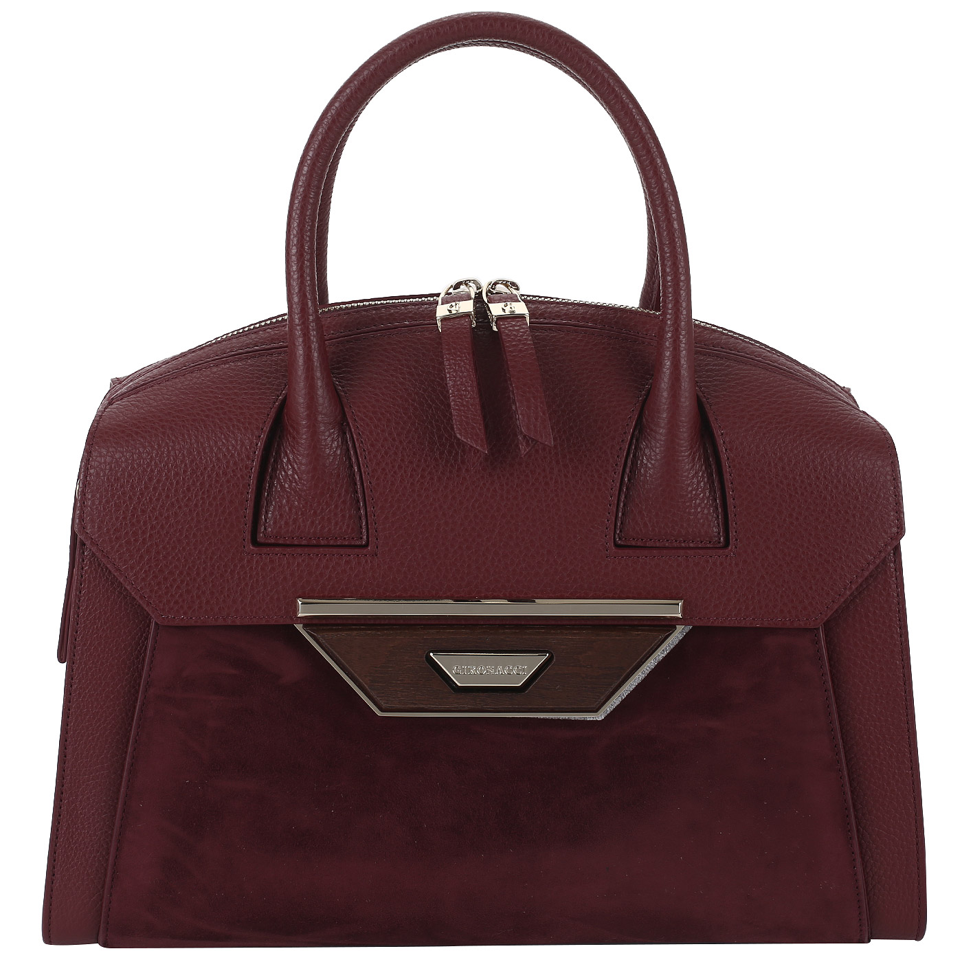 Gironacci Бордовая кожаная сумка