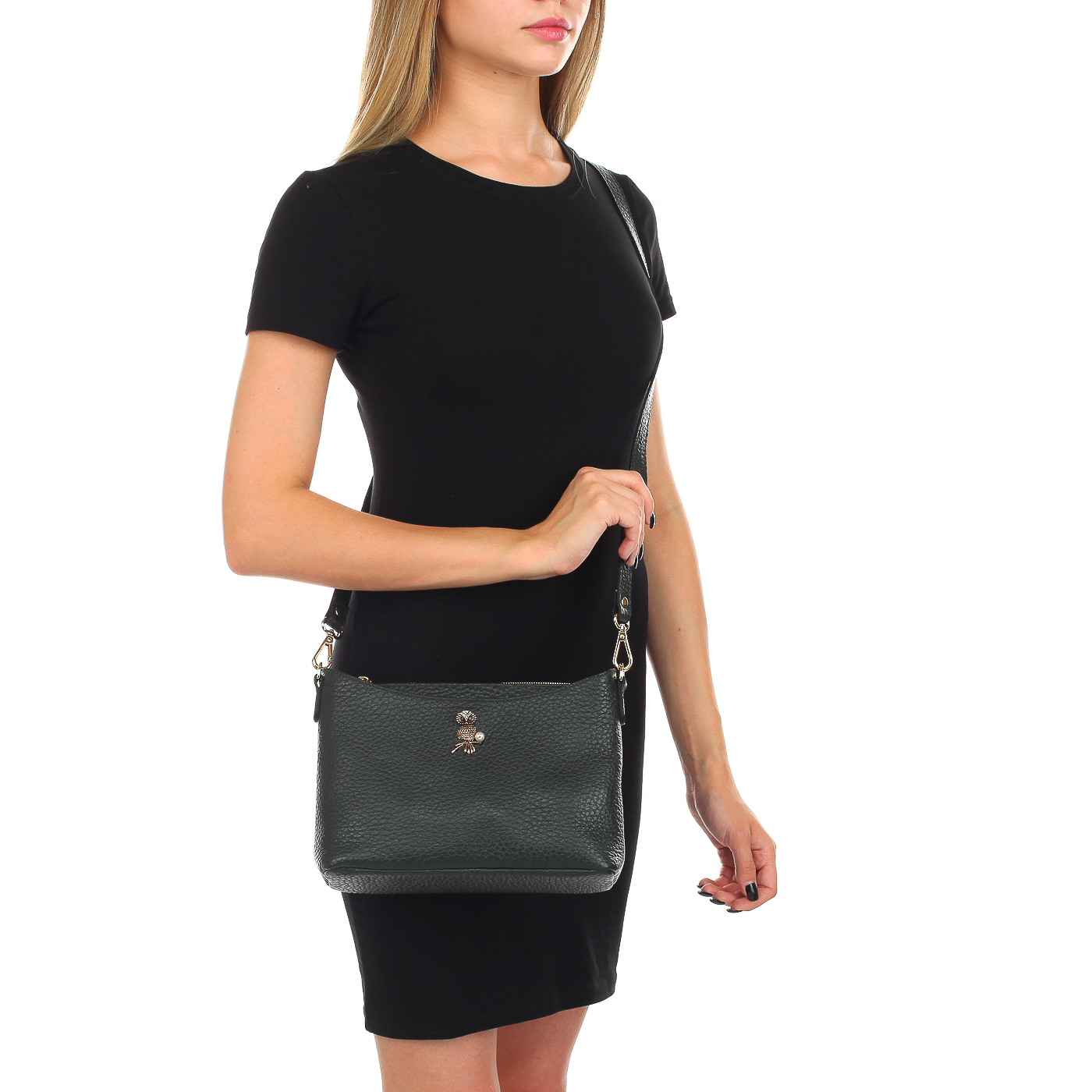 Сумочка из зеленой кожи Chatte 