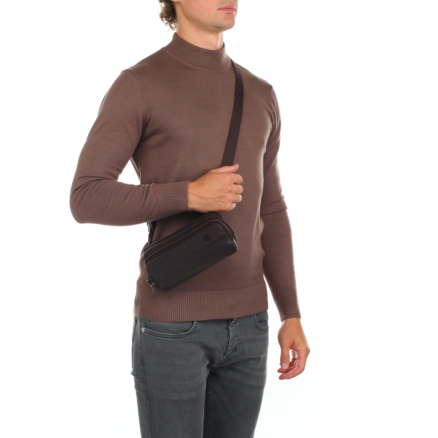 Кожаная барсетка Piquadro Plus