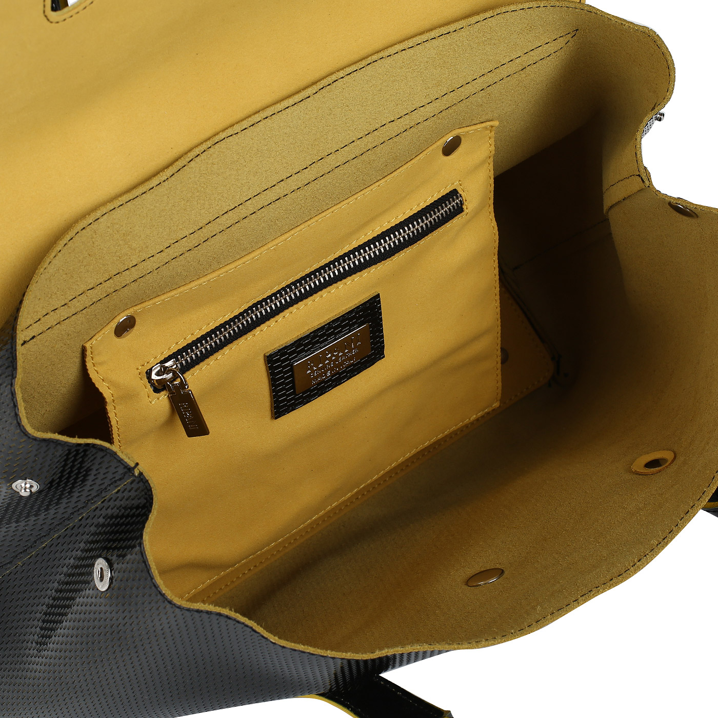 Лакированная сумка из черной кожи Ripani Glassa