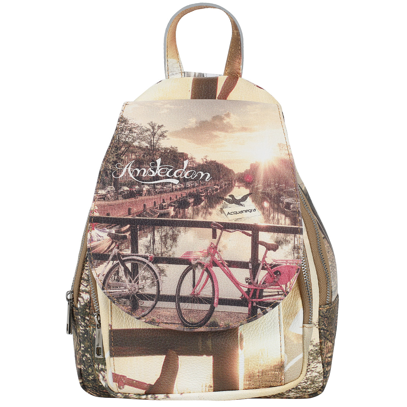 Acquanegra Кожаный рюкзак с откидным клапаном