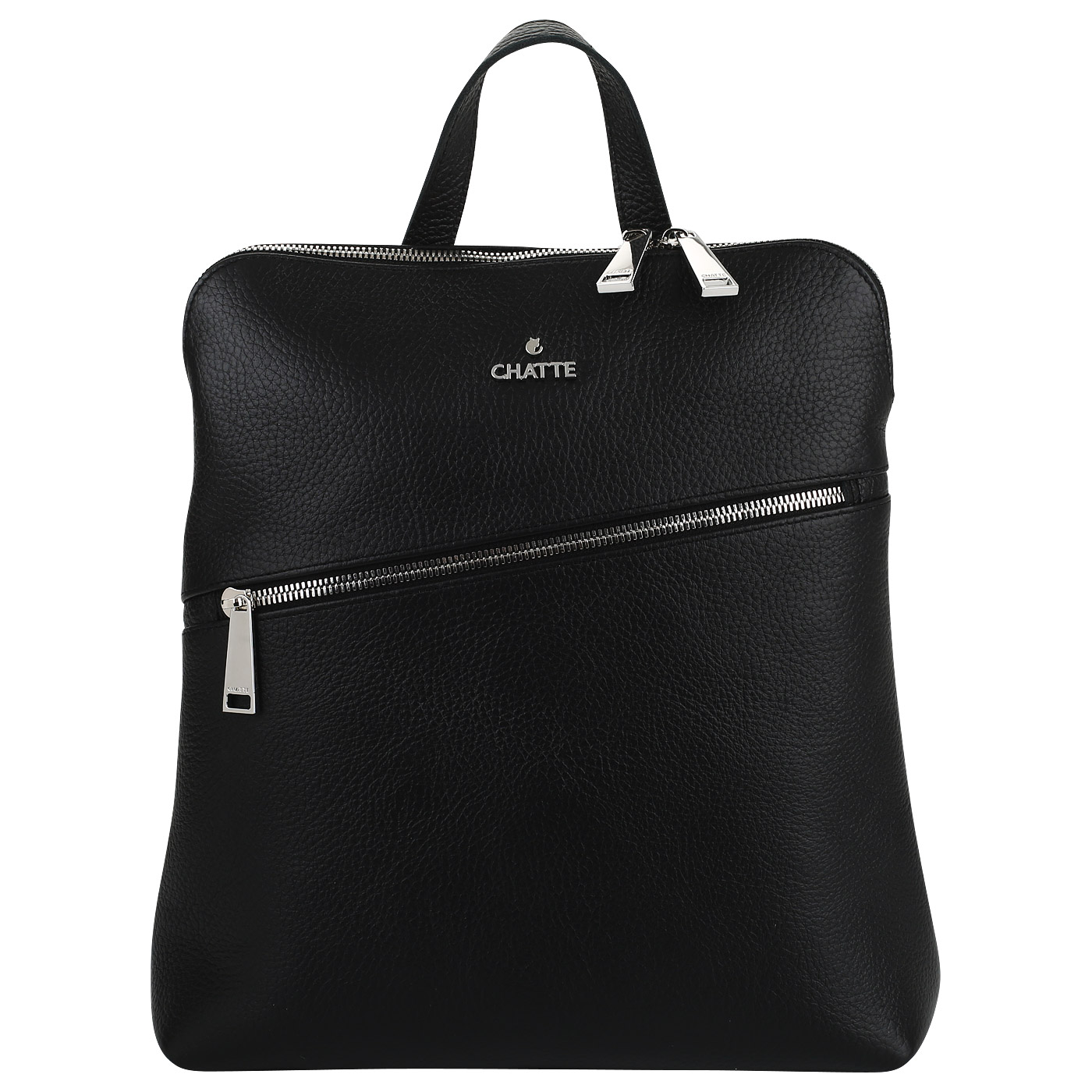 Chatte Черный кожаный рюкзак