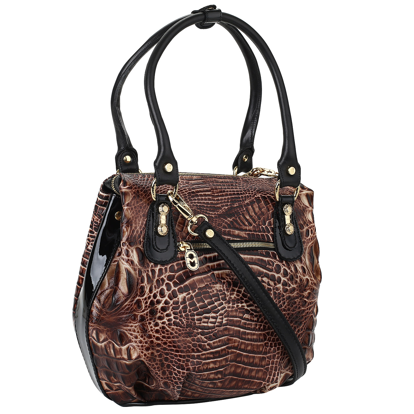 Кожаная сумка с длинными ручками Marino Orlandi 