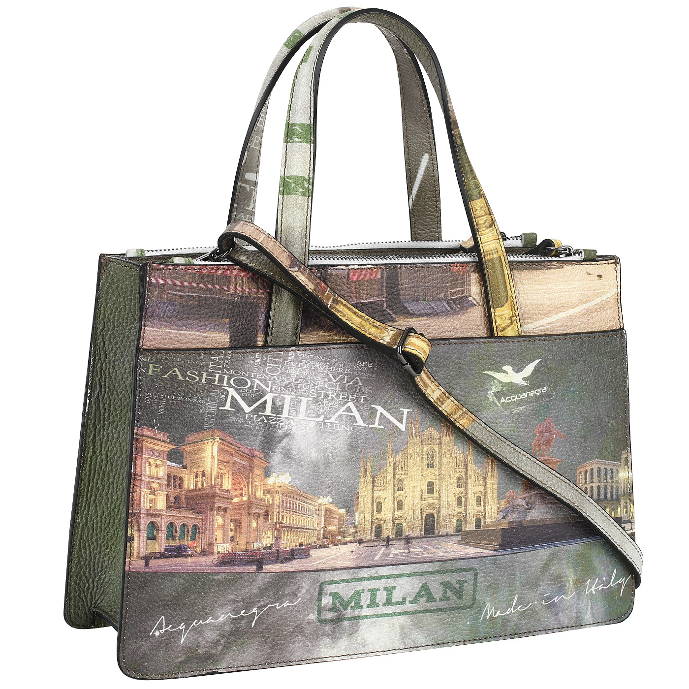 Сумка с тремя отделами Acquanegra Milan