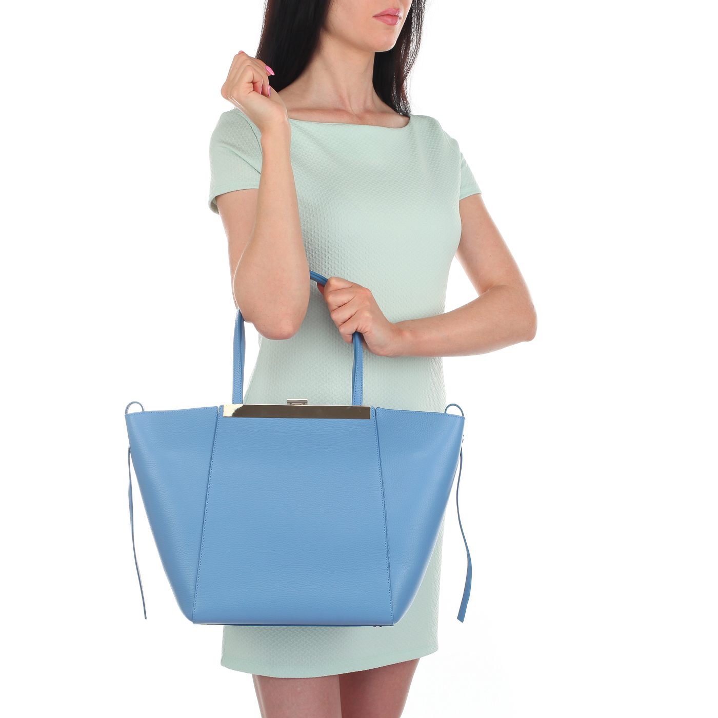 Сумка-трапеция из натуральной кожи Gironacci 