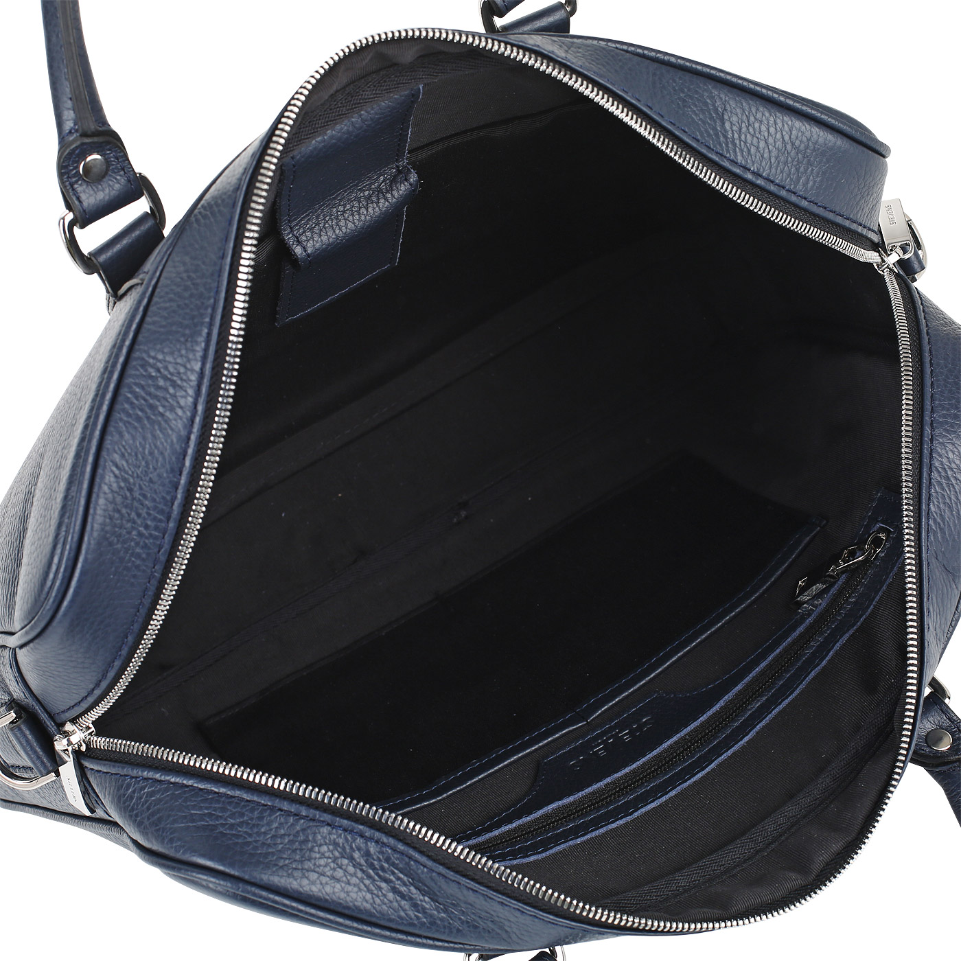 Деловая сумка из синей кожи Stevens 