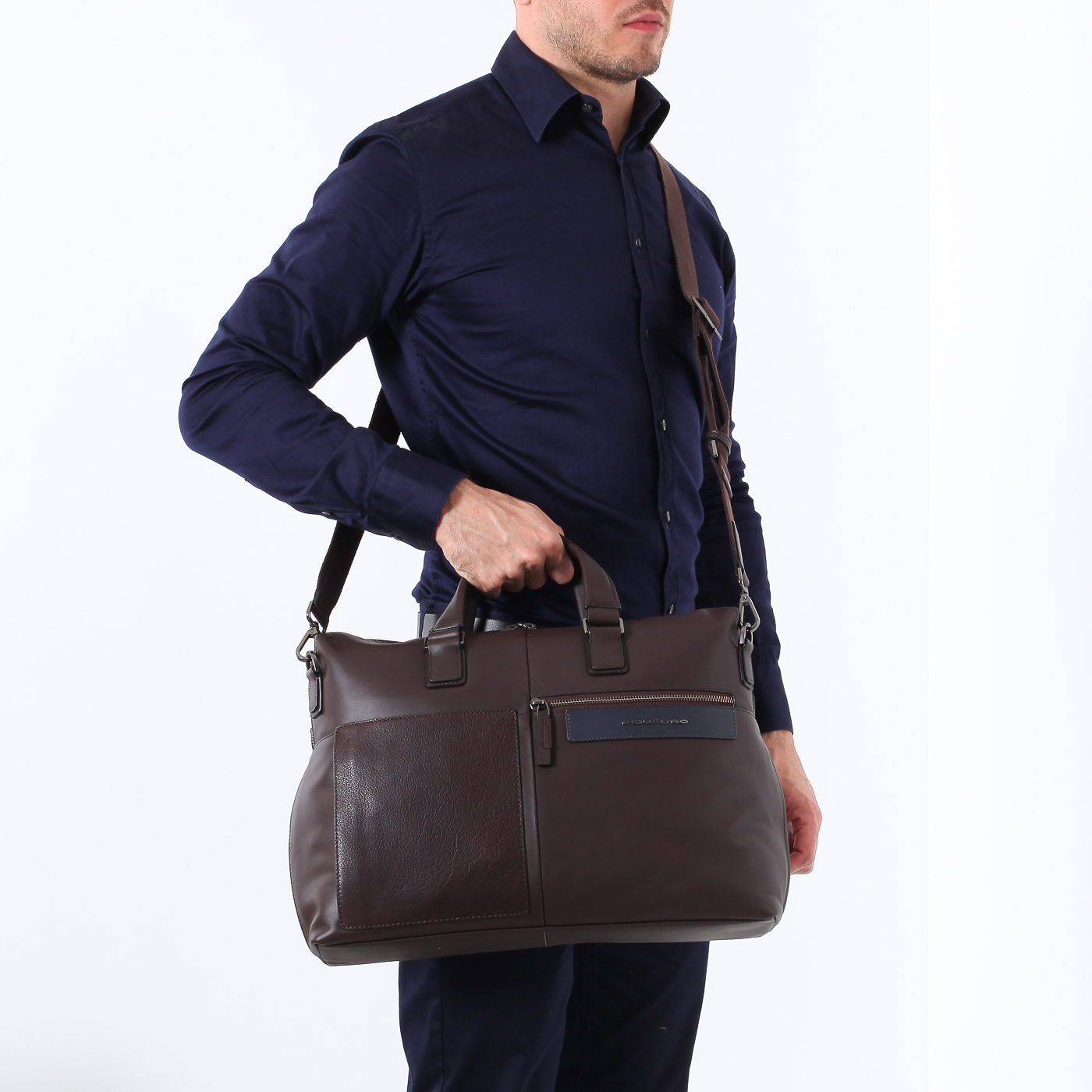 Кожаная деловая сумка Piquadro Vanguard