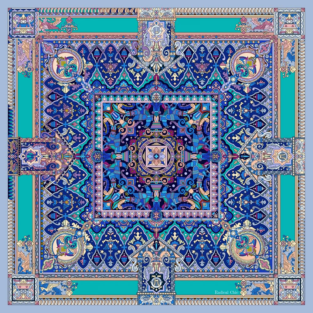 Radical Chic Шелковый платок с узорами