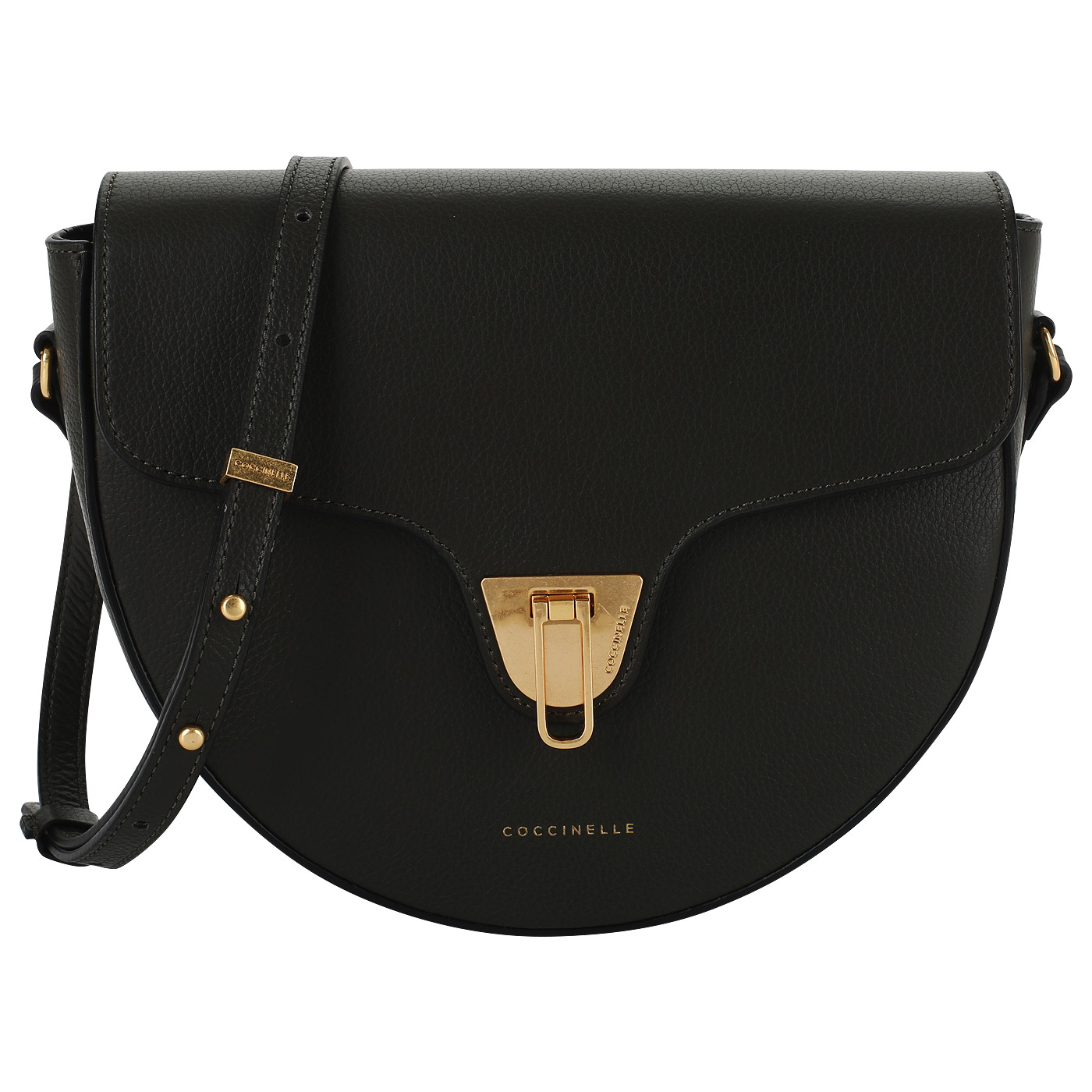 Coccinelle Кожаная сумка темно-зеленого цвета