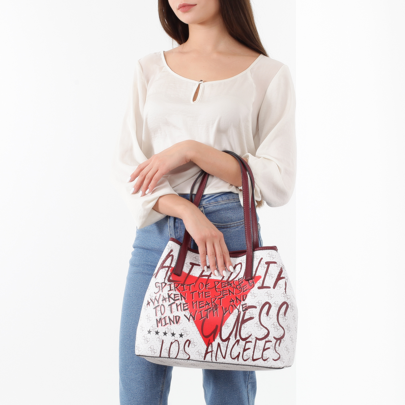 Сумка-шоппер на кнопке Guess Vikky