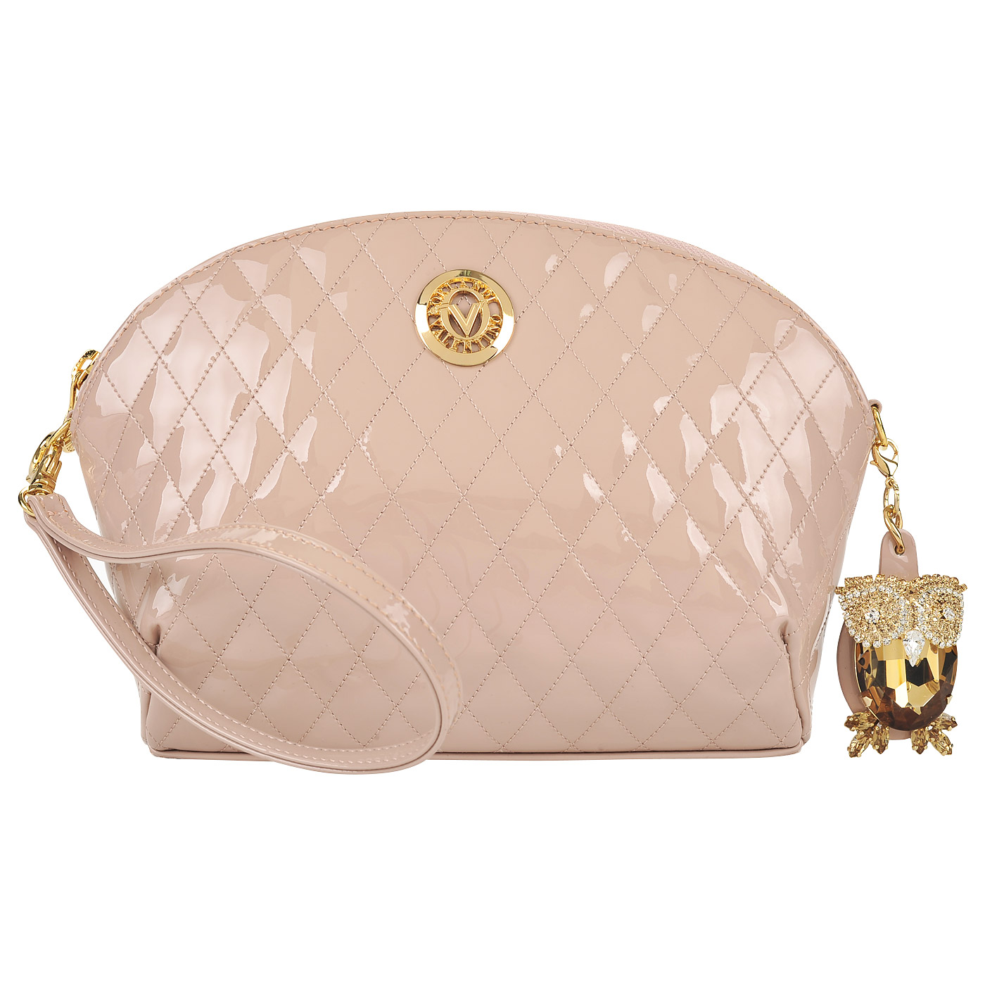 Valentino Orlandi Кожаная лаковая сумочка с плечевым ремешком