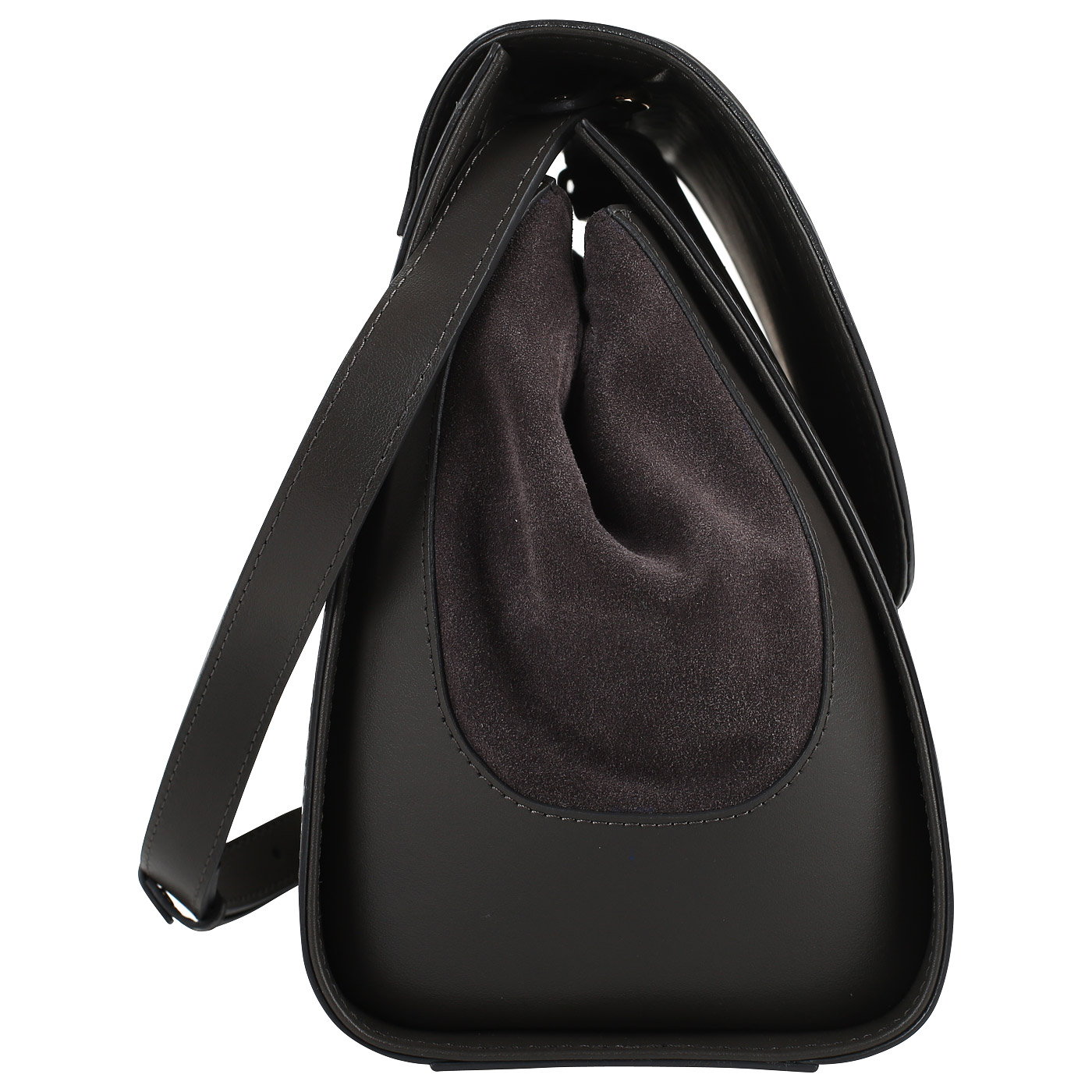 Сумочка через плечо из кожи и замши Aurelli Shine