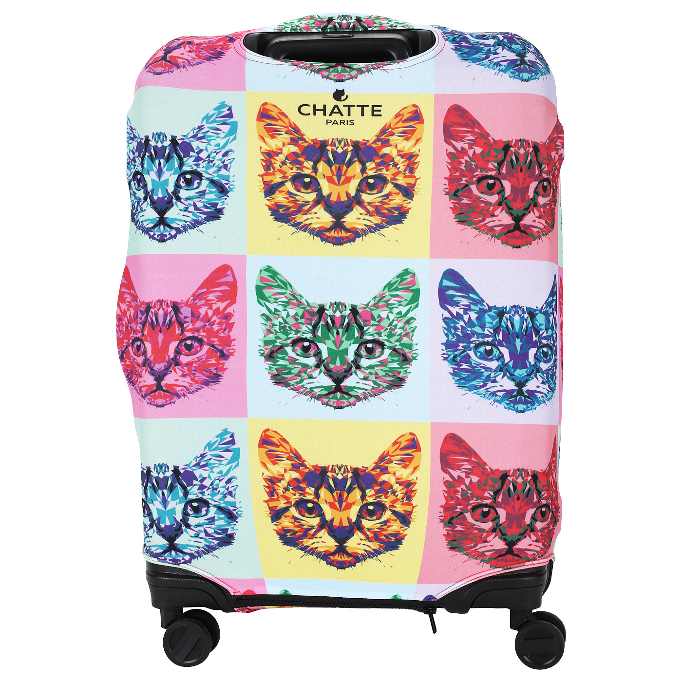 Чехол для крупного чемодана с ярким принтом Chatte Cats