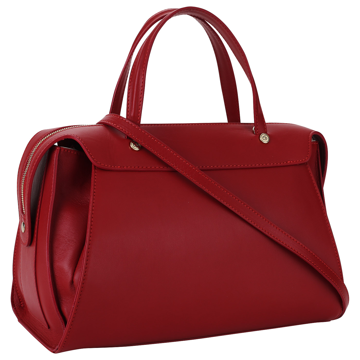 Женская вместительная сумка из красной кожи Gilda Tonelli Tresor