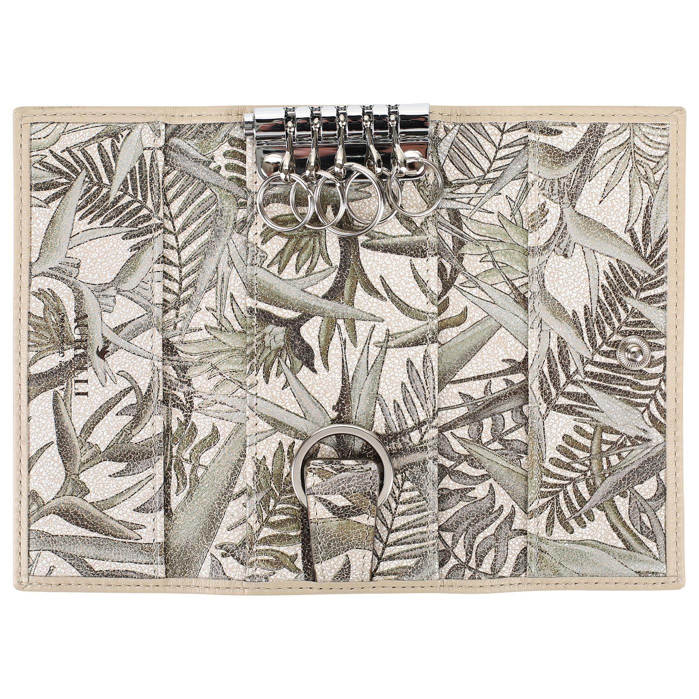 Бежевая визитница на кнопке Aurelli Luna tropico