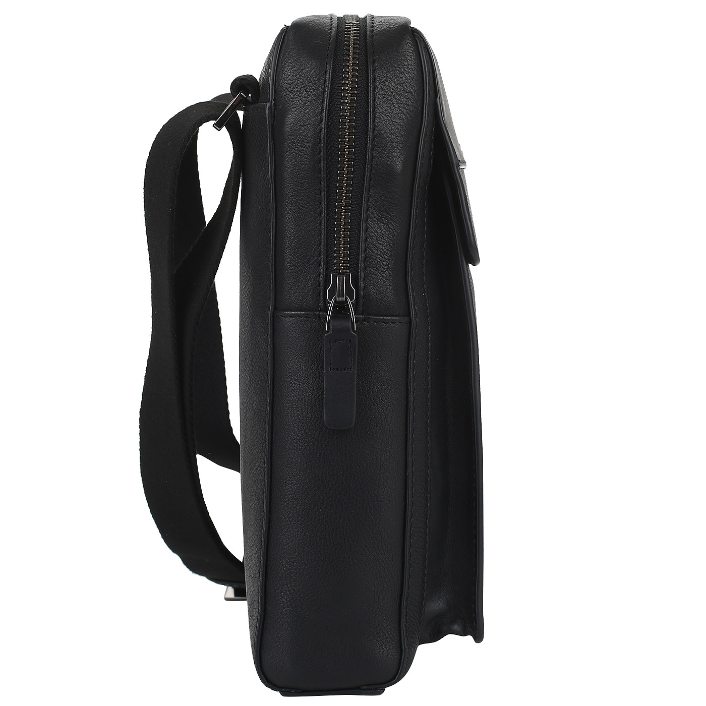 Сумка-планшет из черной кожи Piquadro Vostok